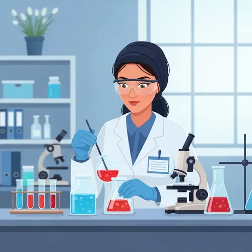 Middle-Eastern Woman Laboratory Technician | Health Experiment Specialist