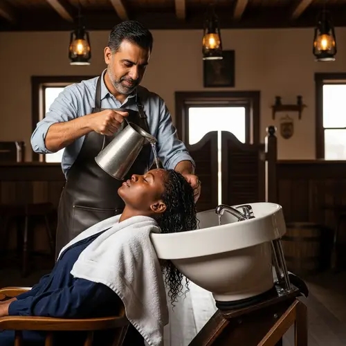 Vintage Salon Hair Washing: Cultural Fusion Styling