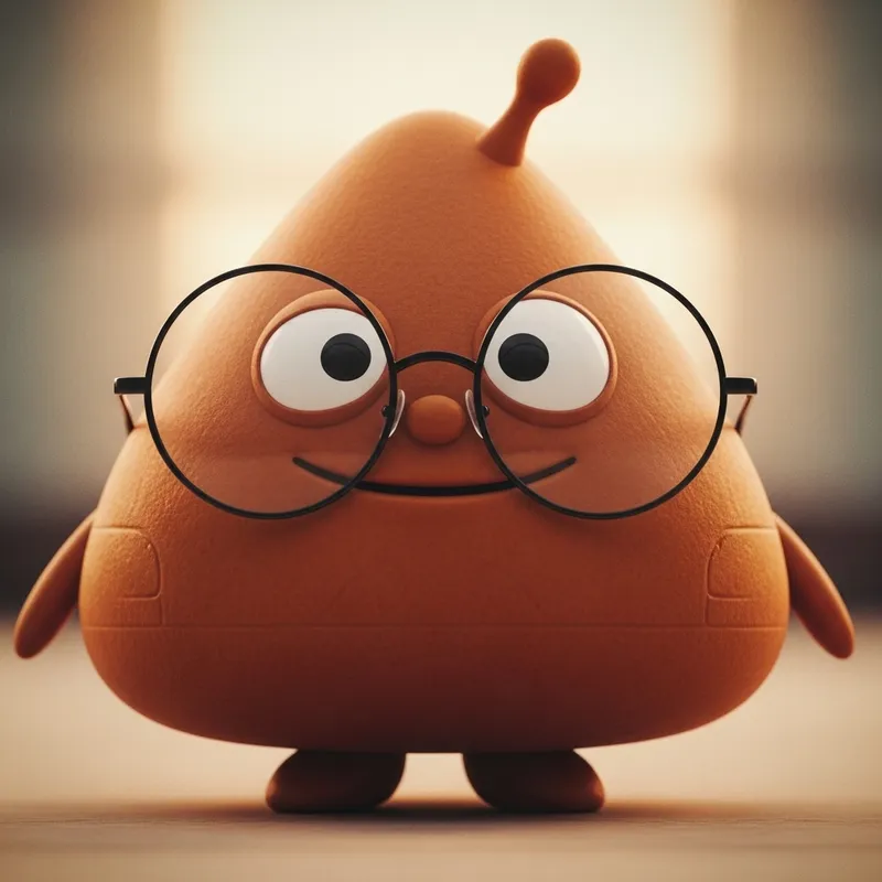 Pou with Glasses - Cute Character Image