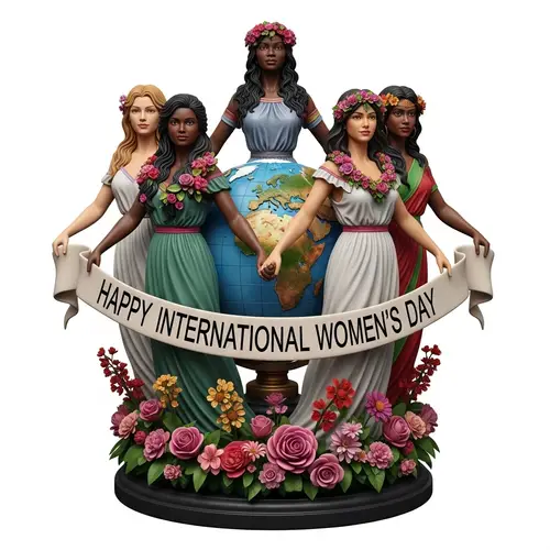 Celebrate International Women's Day with Powerful 3D Sculpture