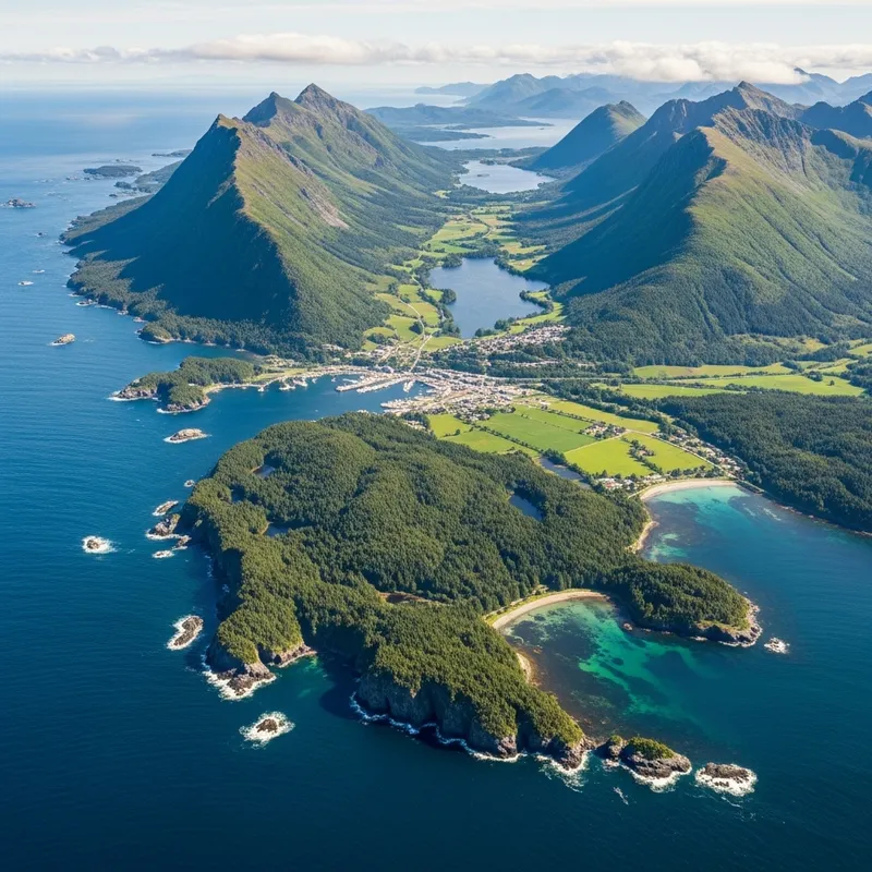 Explore Skywart: Lush Green Islands & Scenic Coastline