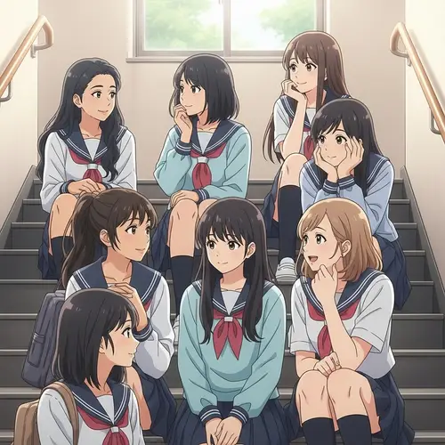 Japanese High School Girls Chattering | Youthful Relaxation