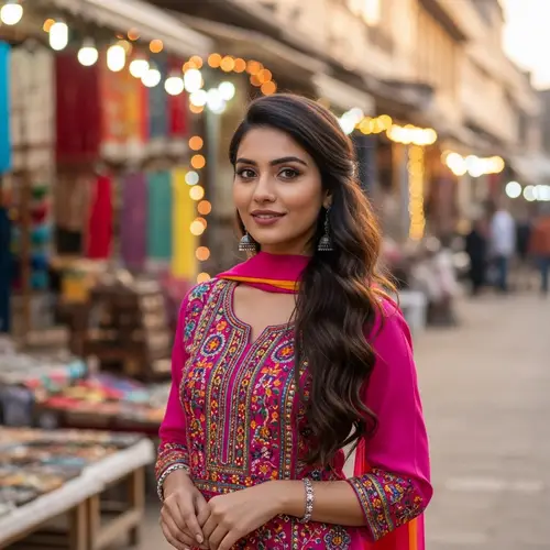 Confident South Asian Girl with Long Dark Hair | Unique Beauty