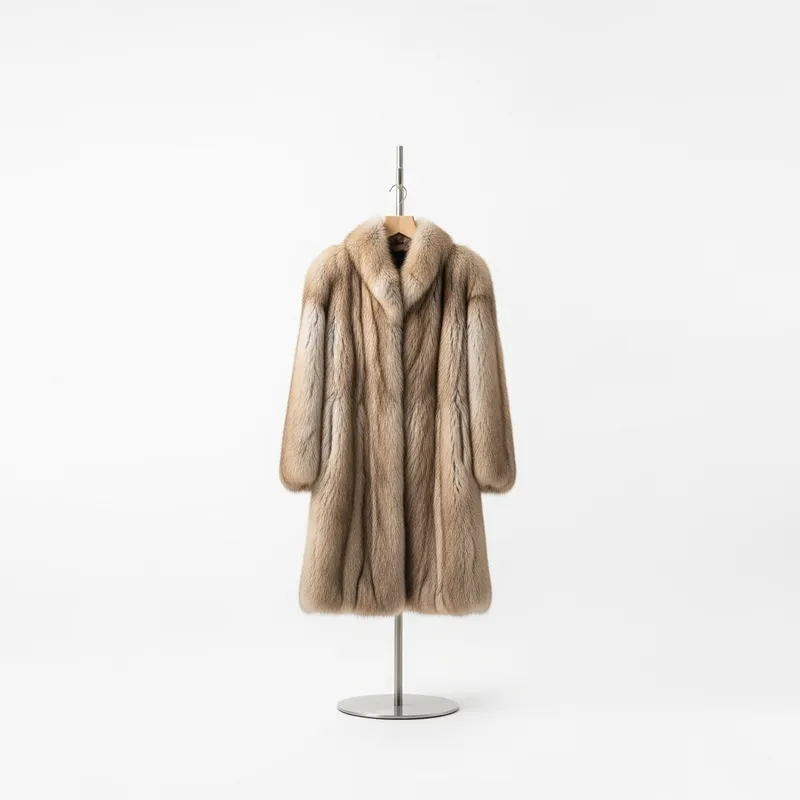 Chic Fur Coat on High Hanger - Elegant Fashion Styling