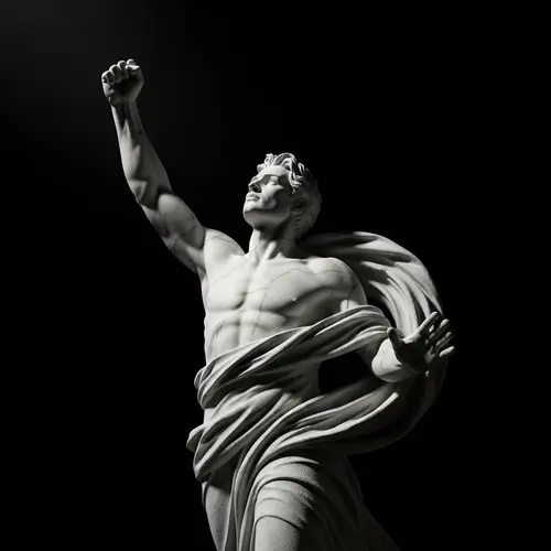 Inspiring Caucasian Person Statue | Determination & Inspiration