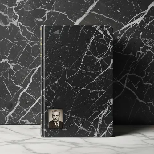 Intricate Textures on Black Marble Book with Author's Photo