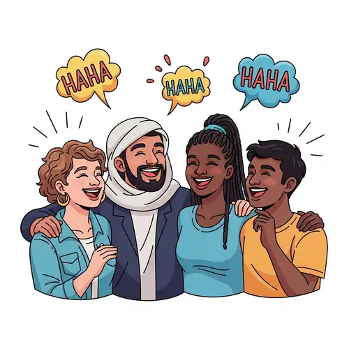 Diverse Group of Friends Sharing a Laugh | Cartoon Style