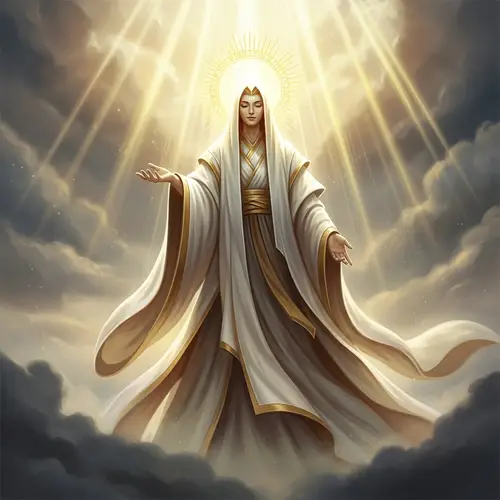 Divine Figure Symbolizing Creation and Guidance