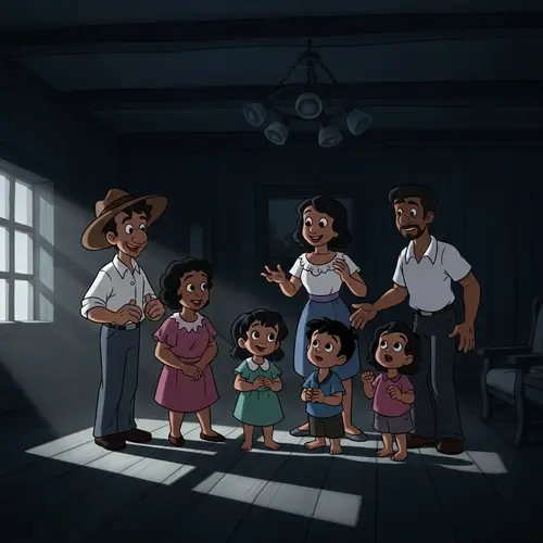Colombian Family Disney-Style Portrayal