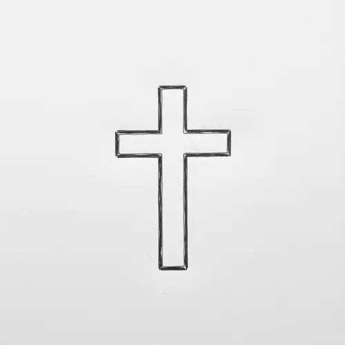 Minimalist Hand-Drawn Cross Design
