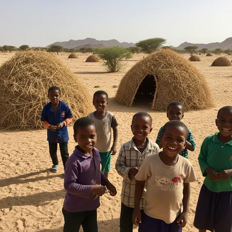 Oropsu Children in Arid Setting Oropsu Children in Arid Setting