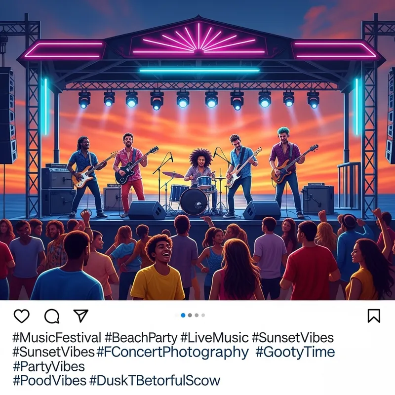 Nerversea Festival Instagram Post: Captivating Live Music & Vibrant Beach Crowd
