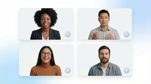 Diverse AI Presenters Showcase Modern SaaS Products