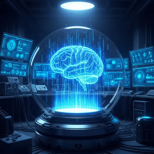 Cerebro - Advanced AI Brain in Glass Sphere