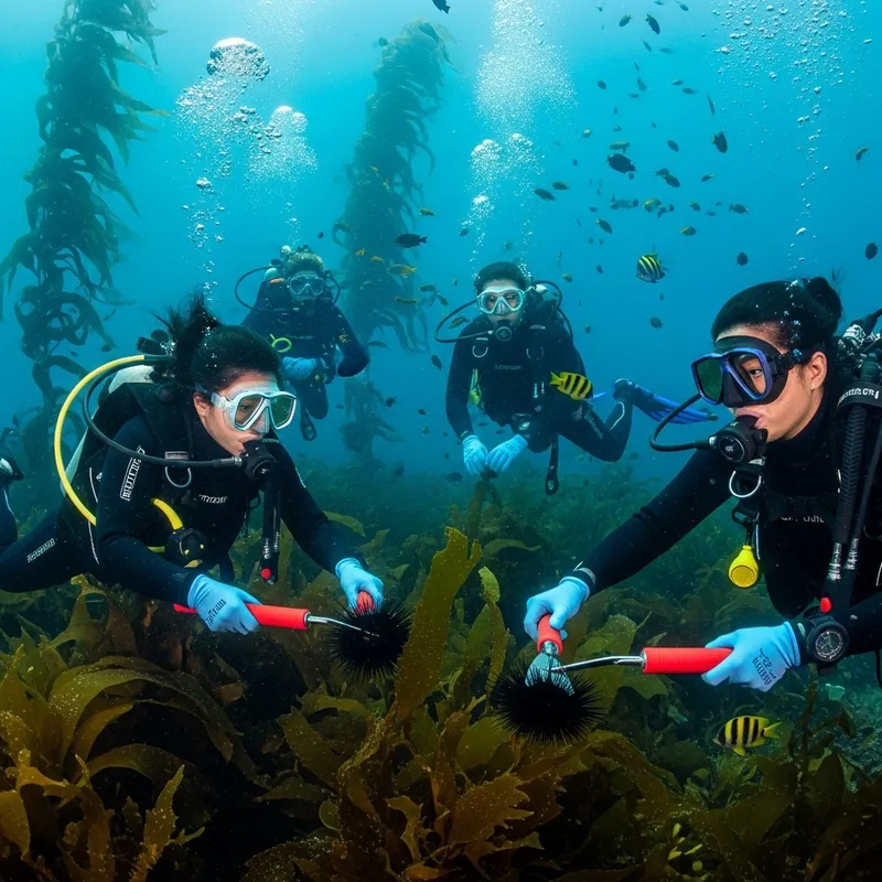 Restoring Kelp Forest: University Divers Combat Sea Urchins