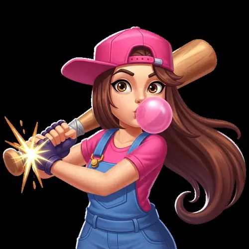Bibi from Brawl Stars: Colorful Character Art