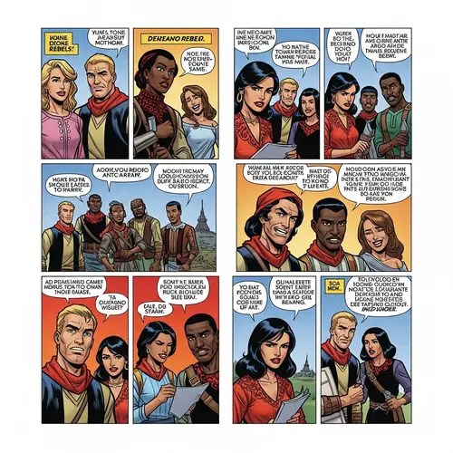 Dynamic Comic Book Page | Rebels Striving for Independence