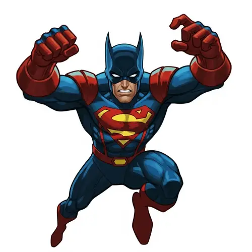 Dynamic Superhero Digital Painting - Bold Lines & Vibrant Colors