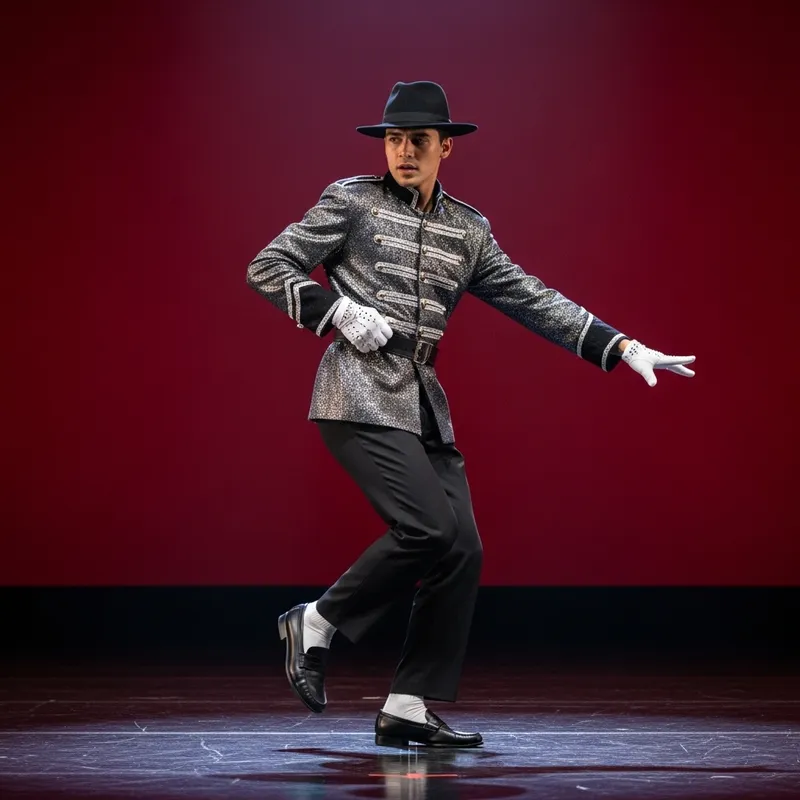 Michael Jackson: Iconic 80s Dancer in Black Fedora Michael Jackson: Iconic 80s Dancer in Black Fedora