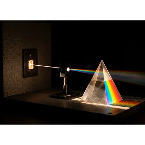 Newton's Prism Experiment: Light Spectrum Revelation