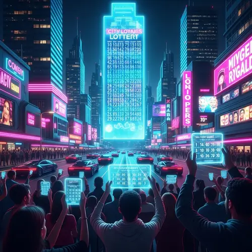 Futuristic City Lottery Draw | Exciting Evening Scene