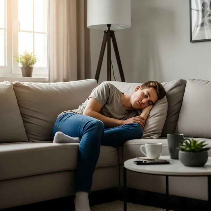 Louis Tomlinson Napping on Cozy Sofa in Modern Living Room Louis Tomlinson Napping on Cozy Sofa in Modern Living Room