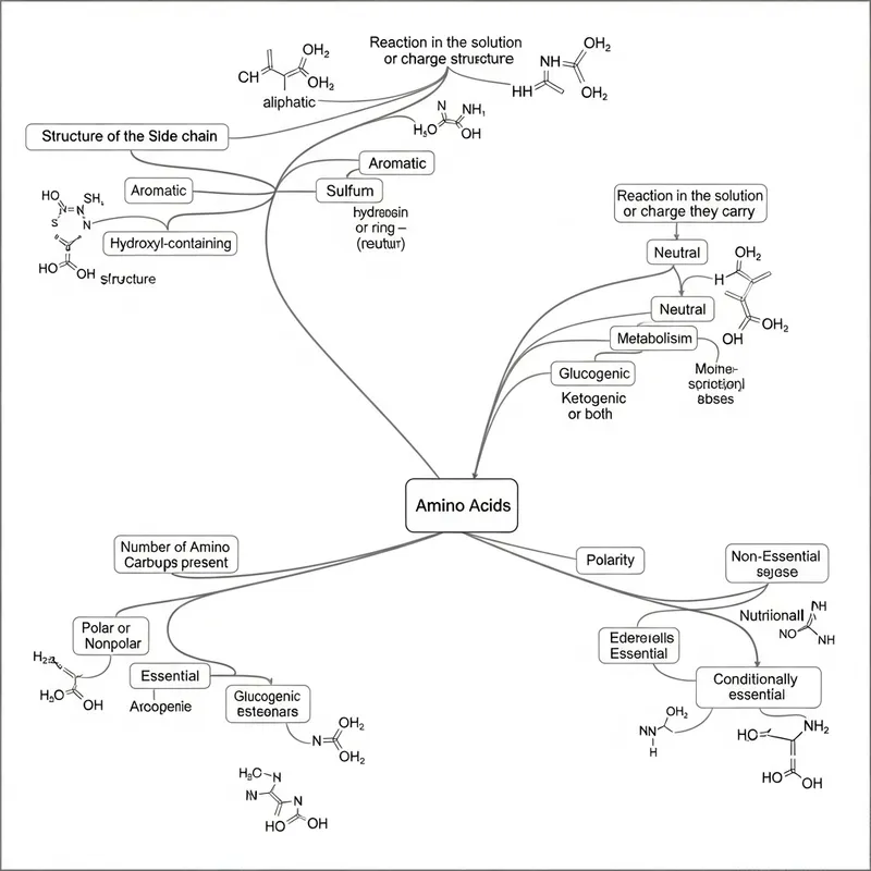 Detailed Concept Map: Amino Acid Classification Factors