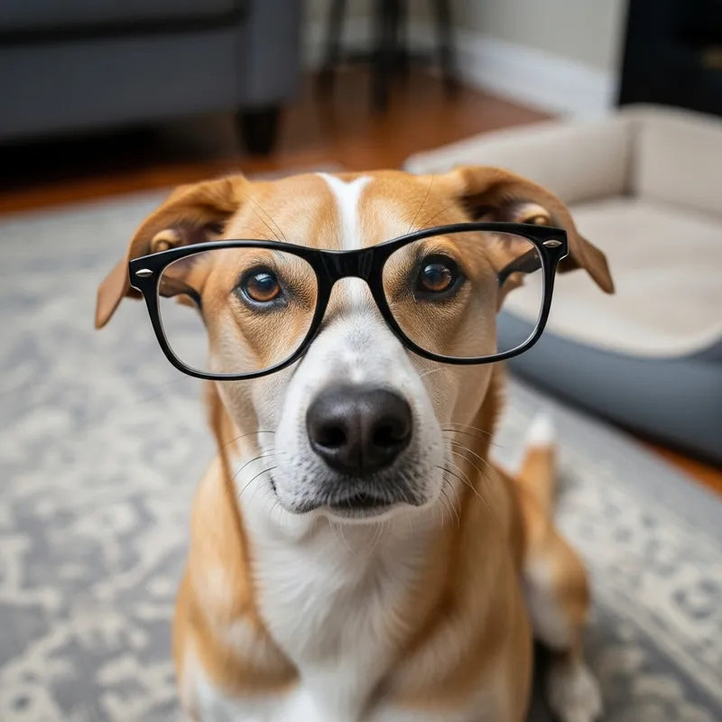 Adorable Dog with Glasses: A Picture of Cuteness