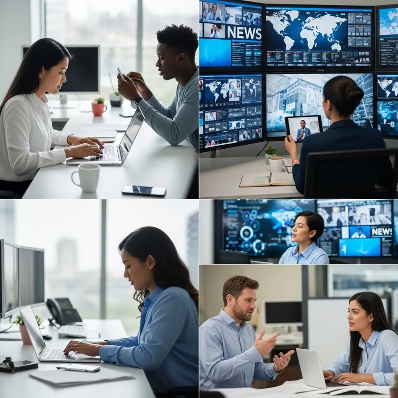 Diverse Tech and Journalism: Modern Newsroom Scene