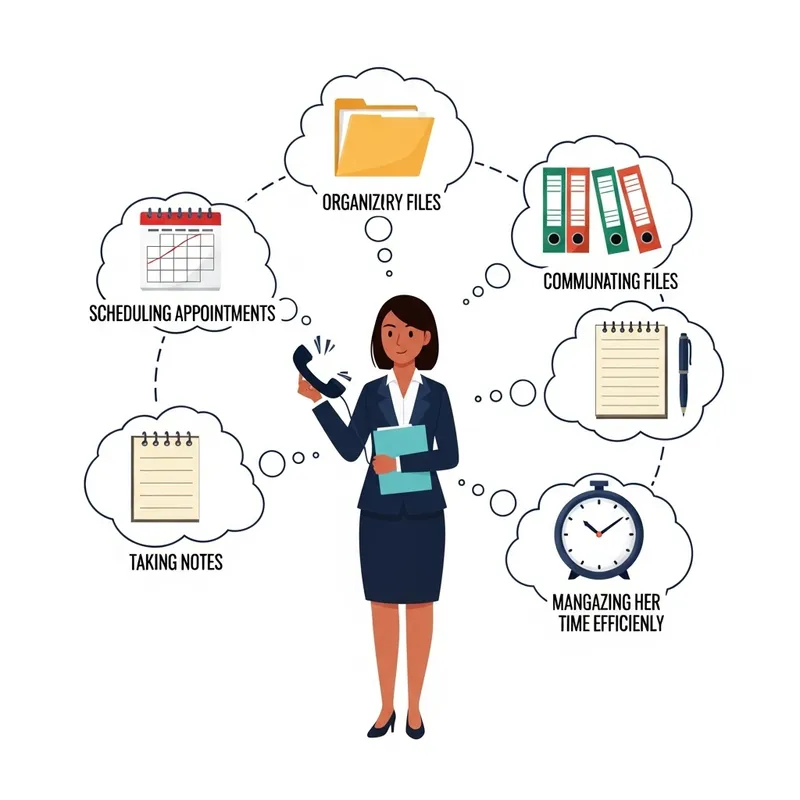 Visualizing a Productive Secretary's Daily Tasks