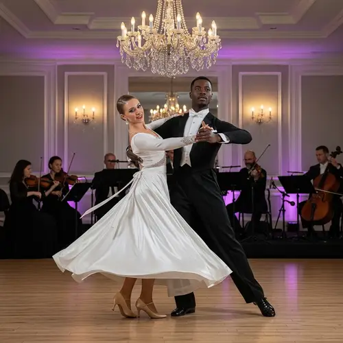 Elegant Ballroom Dance Performance | Graceful Twirl