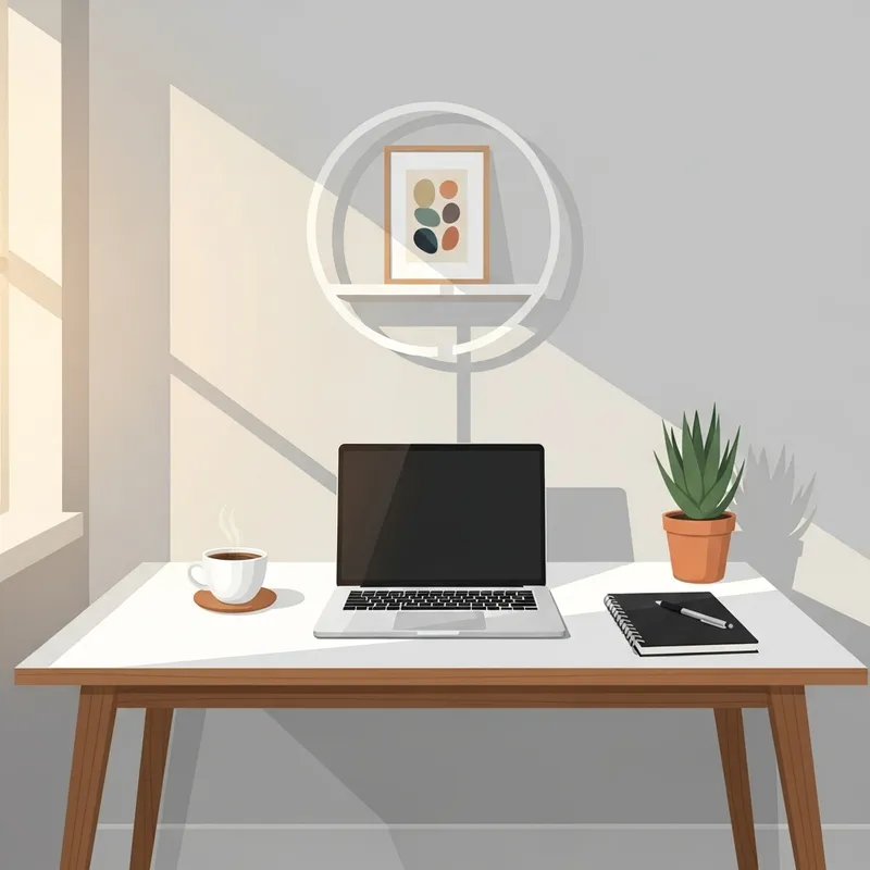 Minimalist Illustrative Workspace Inspiration