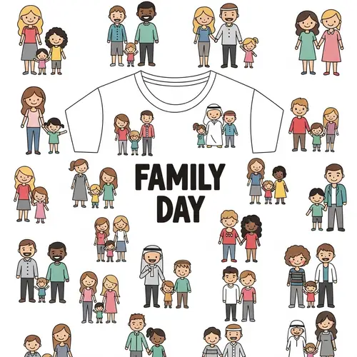 Cheerful Family Day Shirt for All Cultures