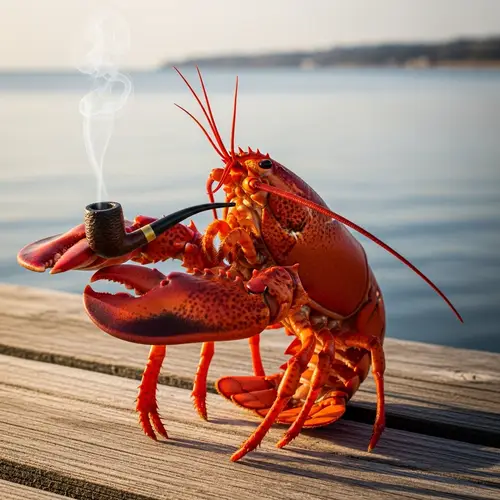 Lobster Smoking a Pipe Artwork