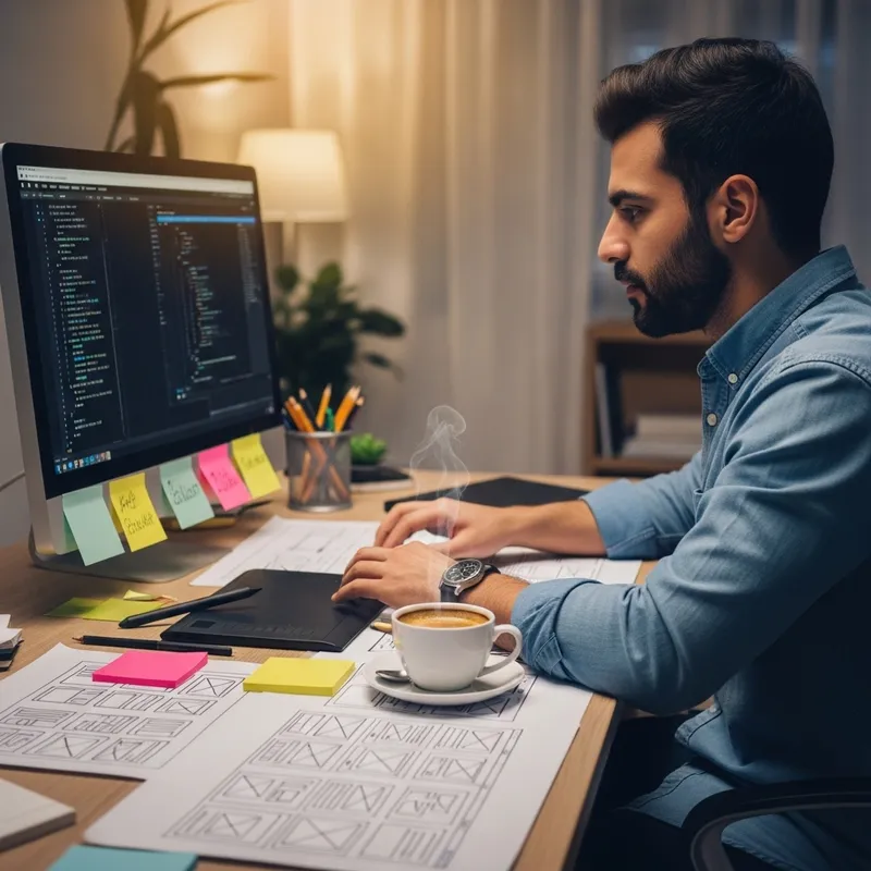 Website Creator: Skilled Middle-Eastern Male at Work Website Creator: Skilled Middle-Eastern Male at Work