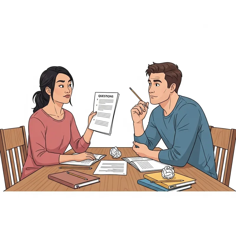 Wife tests husband during dinner