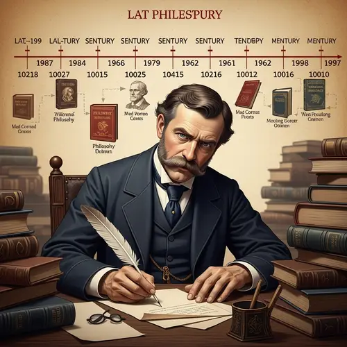 Late-19th Century Philosopher at Desk | Vintage Timeline & Writings