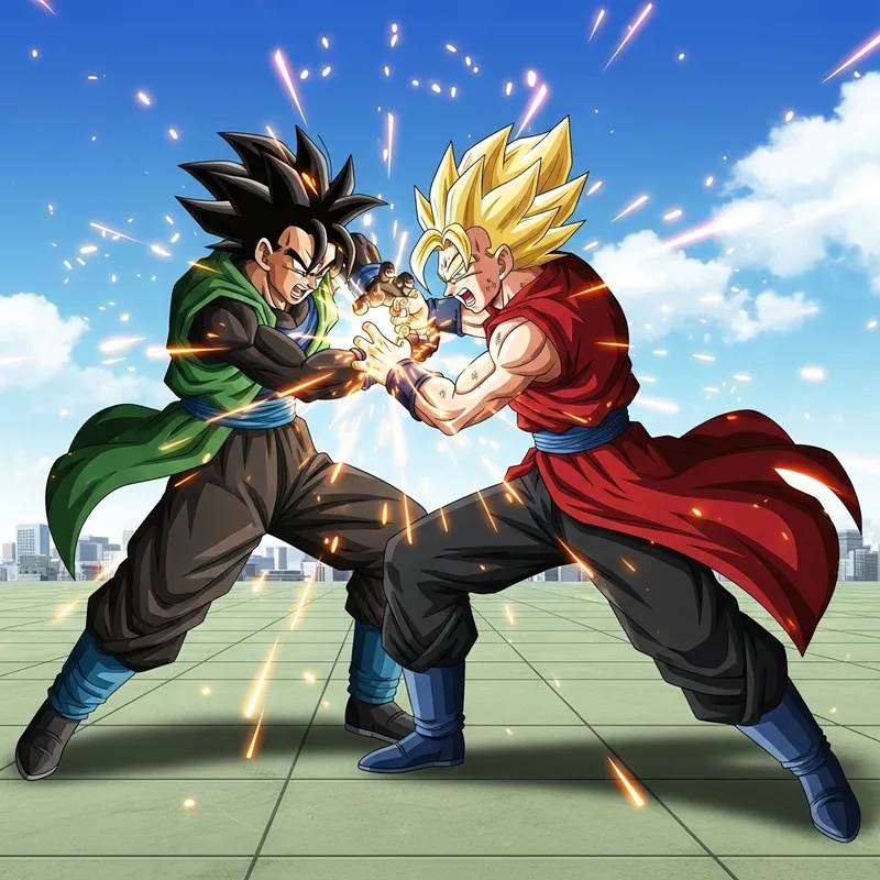 Epic Showdown: Gon vs. Killua in Hunter x Hunter - Action Packed