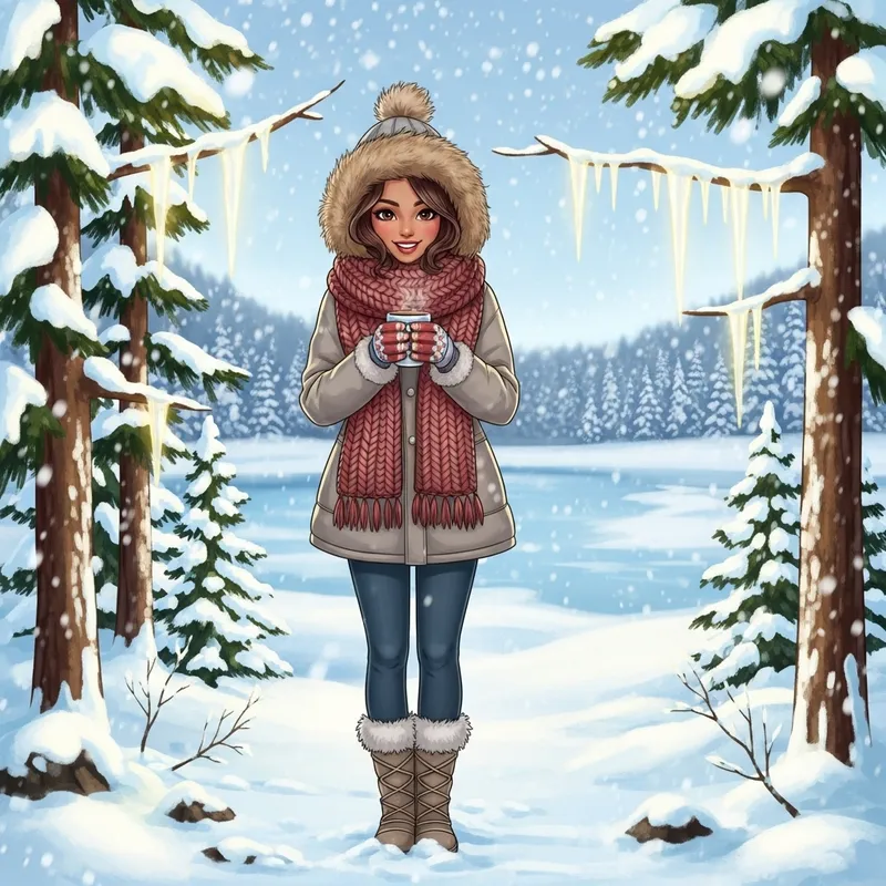 Selena Gomez Stunning Winter Wonderland Look