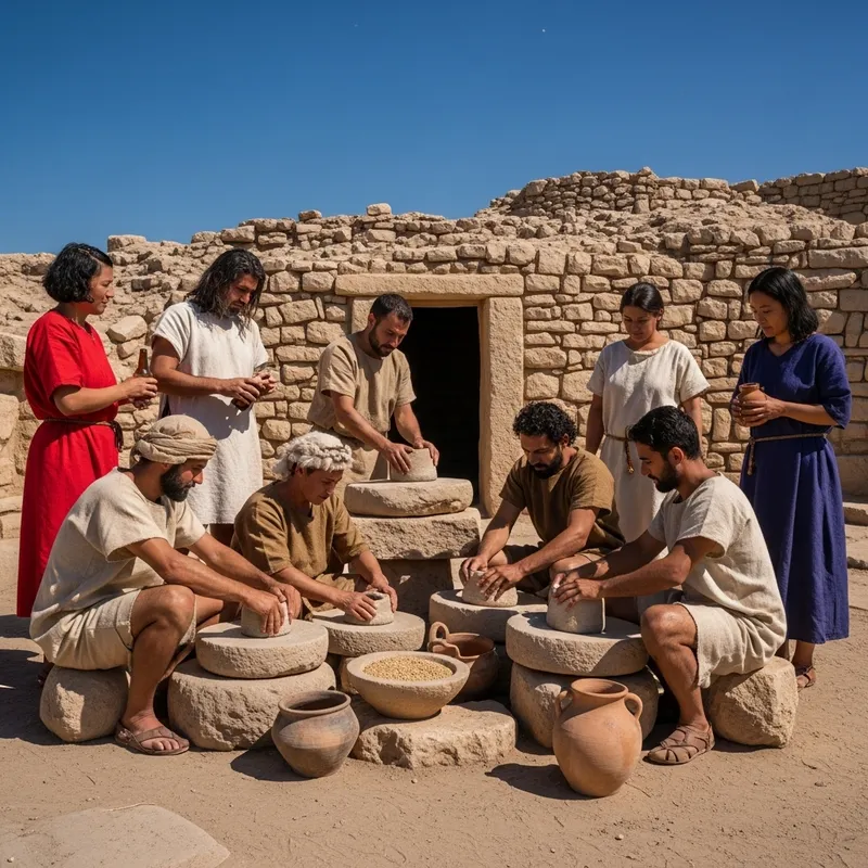 Hunter-Gatherer Brewing Scene at Gobeklitepe: 10,000 Years Ago