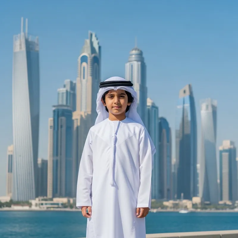 Dubai Traditional Dress for Boys: Emirati Thobe