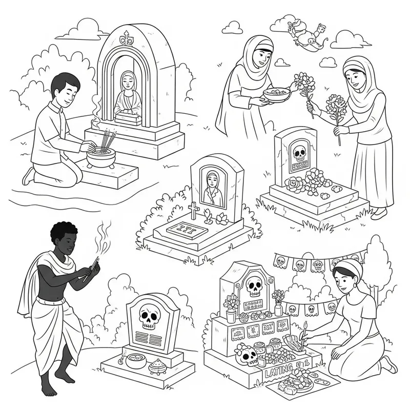 Honoring Death in Whimsical Style | Coloring Page Ideas Honoring Death in Whimsical Style | Coloring Page Ideas