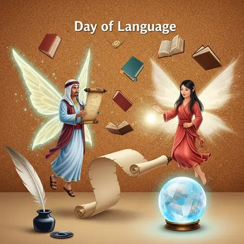 Magical Fairies Illustration for Day of Language Celebration