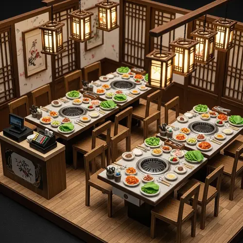 Miniature Samgyupsal Restaurant Interior Design Inspiration