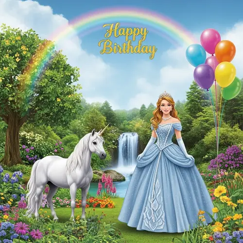 Princess Birthday Celebration in Nature | Enchanting Scene