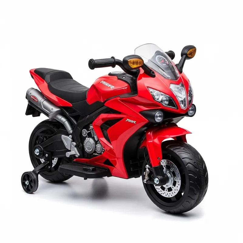 Sport Motorcycle for Children | Safe Design in Bright Red