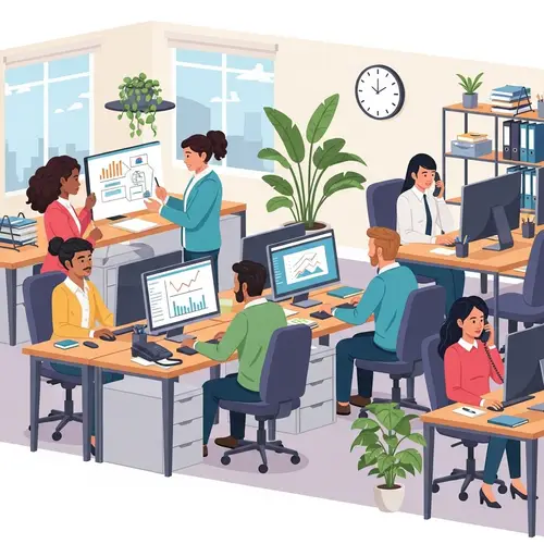 Professional Teamwork in Well-Lit Office Setting