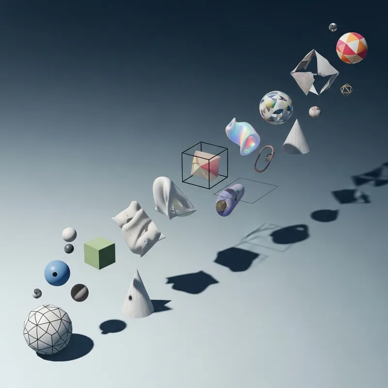 Visualizing Abstract Transition from 3D to 5D Spaces