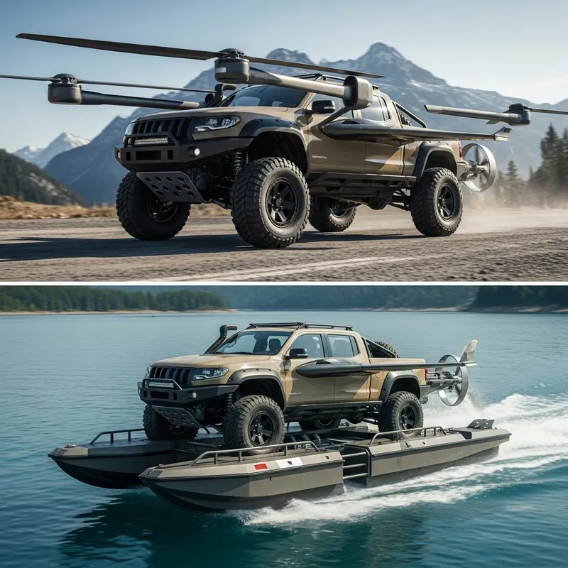 4x4 Truck: Fly and Navigate on Water Like a Boat 4x4 Truck: Fly and Navigate on Water Like a Boat