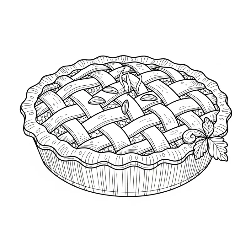 Coloring Book Pie Image for Food Lovers Coloring Book Pie Image for Food Lovers
